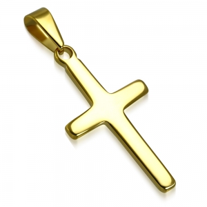 Pandantiv inox auriu cu cruce latina PSL1458 [0]